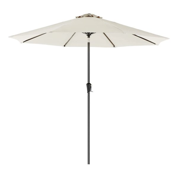 Parasol, Ø 300 Cm, Tuinparasol, Marktparasol, Uv-Bescherming Tot Upf 50+, Terrasparasol, Zonwering, Scharnierend, Met Slinger, Zonder Standaard, Tuin, Balkon, Terras, Beige