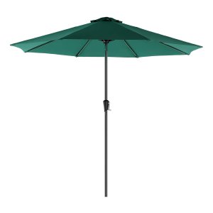 Parasol, Ø 300 Cm, Tuinparasol, Marktparasol, Uv-Bescherming Tot Upf 50+, Terrasparasol, Zonwering, Scharnierend, Met Slinger, Zonder Standaard, Tuin, Balkon, Terras, Donkergroen