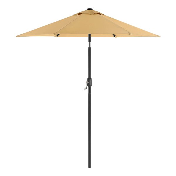 Parasol 200 Cm, Marktparasol, Tuinparasol, Parasolstok En Parasolribben Van Metaal, Opvouwbaar, Zonder Standaard, Voor Terras En Balkon, Taupe