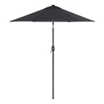Parasol 200 Cm, Marktparasol, Tuinparasol, Uv-Bescherming Tot Upf 50+, Parasolstok En Parasolribben Van Metaal, Scharnierend, Zonder Standaard, Voor Terras En Balkon, Grijs