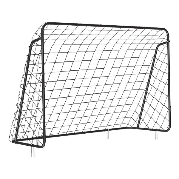Voetbaldoel Voor Kinderen, Snelle İnstallatie, Tuin, Park, Strand, İjzeren Buizen En Pe-Net, Zwart