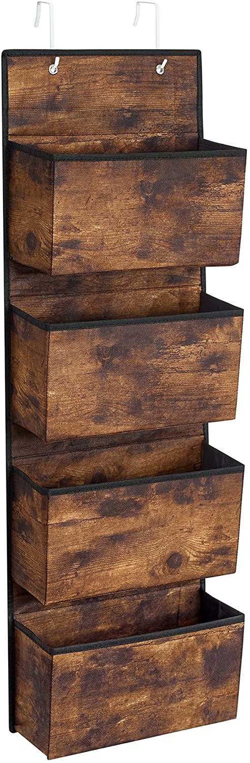 Opbergtas, Hangorganizer Met 5 Netvakken, Boven De Deurorganizer Met 2 Haken Voor Knuffeldier Speelgoed Badkamer