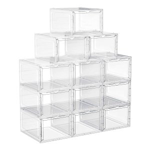 Schoenendozen set van 10 transparant | Koop bij SONGMICS