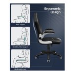 ALFORDSON Ergonomische massage-bureaustoel, middelhoge rug, met