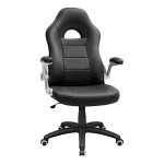 Bureaustoel, Managersstoel, Gamingstoel, Zwart, Pu-Kunstleer (Polyuretheen), Armleuningen İnstelbaar