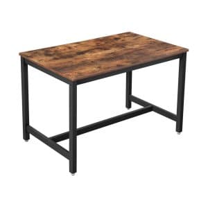 Eettafel 4 Personen, Industriële Stijl, 120 X 75 X 75 Cm– Rustiek Bruin/Zwart