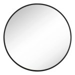 Wandspiegel, Ronde Spiegel, Badkamerspiegel, 61 Cm Diameter, Metalen Frame, Voor Woonkamer, Slaapkamer, Badkamer, Hal, Zwart