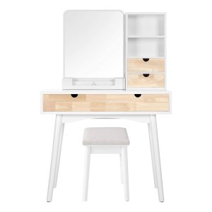 Bijzettafel, Salontafel Met 2 Niveaus, Gehard Glas, Rasterplank, Goudkleurig