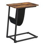 Grote L-Vormige Bureaustandaard, Hoektafel Met 2 Planken, 55,1''L X 47,2''B X 29,5''H, Rustiekbruin