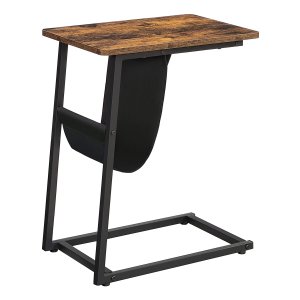 Grote L-Vormige Bureaustandaard, Hoektafel Met 2 Planken, 55,1''L X 47,2''B X 29,5''H, Rustiekbruin