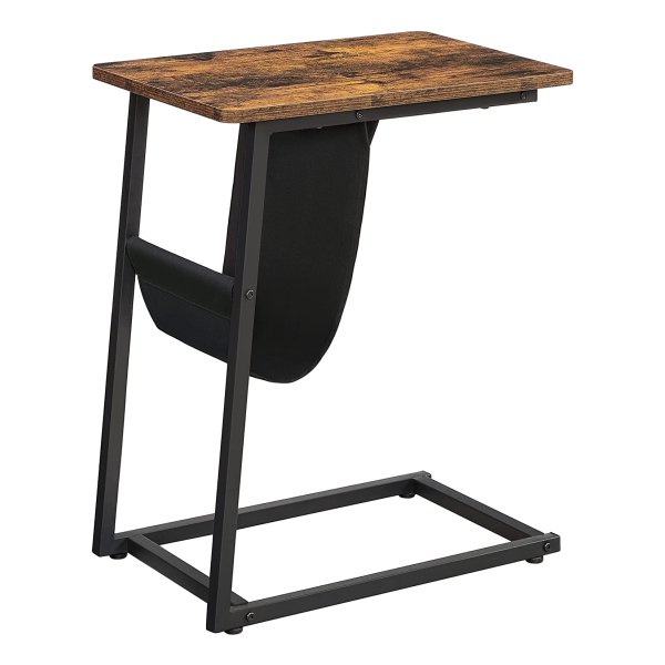 Grote L-Vormige Bureaustandaard, Hoektafel Met 2 Planken, 55,1''L X 47,2''B X 29,5''H, Rustiekbruin