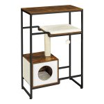 Krabpaal 2-in-1 Katten Meubel – Luxe Kattenboom – Vintage bruin