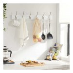 LYLIN Kledinghaken, haaklijst, garderobehaken, roestvrij staal, handdoekhaken, wandhaken, garderobestand, vintage jashouder, wand voor keuken, badkamer, slaapkamer (zilver, 9 haken, 2 stuks