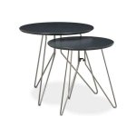 Salontafel – Bijzettafel met Groot Oppervlak – Industrieel Design – Houtlook