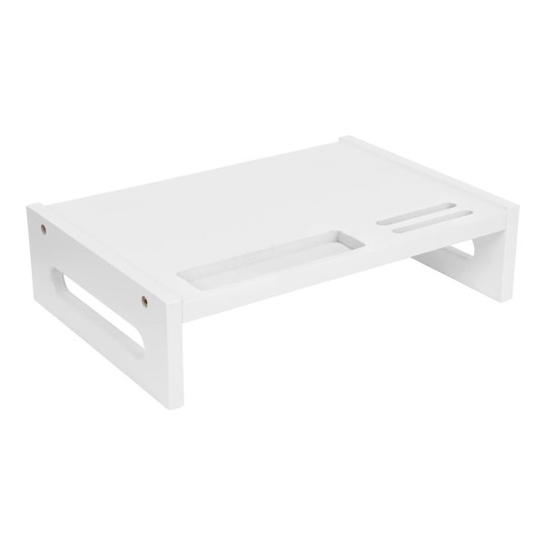 Monitorstandaard Van Bamboe, Ergonomische Beeldschermstandaard, 10 Cm Hoog Tafelblad