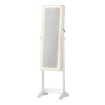 Sieradenkast, Spiegelkast, Sieradenorganizer Met Ledverlichting, Met Frameloze Full-Body Spiegel, Binnenspiegel Met Verlichting