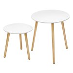 Nachtkastje, Bijzettafel, Open Vak, Met Opbergkast