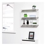 en.casa] Wandplank Jämijärvi staal 140x60x18 cm zwart
