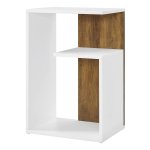 Bijzettafel Rond, Kleine Tafel, Salontafel Klein, Woonkamertafel Met Mand Van Stof, Nachtkastje