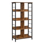 Stellingkast, Boekenkast, Kantoorplank, Met 8 Vakken, Decoratieve Plank, Open, İndustrieel Design