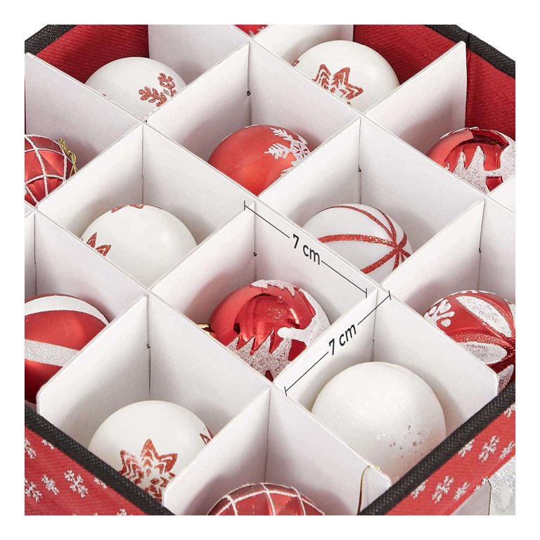 Opbergdozen Voor Kerstballen, Set Van 2, Kerstballen, 128 Vakken