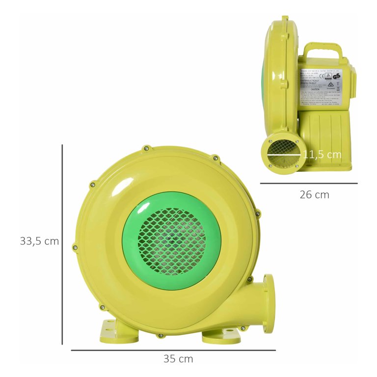 GOPLUS Bläser Gebläse Luftgebläse elektrisch Luftpumpe Ventilator professionelle Windmaschine aus Eisen und PP, gelb und grün 220-240V/50HZ (350W GOPLUS Bläser Gebläse Luftgebläse elektrisch Luftpumpe Ventilator professionelle Windmaschine aus Eisen und PP, gelb und grün 220-240V/50HZ (350W