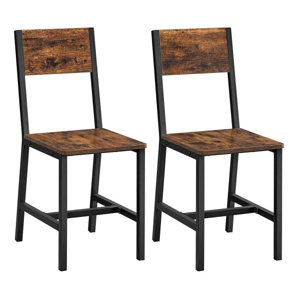 Eetkamerstoelen, Keukenstoelen, Set Van 2, Metalen Frame