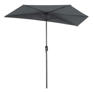 Parasol Voor Balkon, 2,7 M Diameter, Zonwering, Parasol Met Zwengel, Spf 50+, Zonder Voet, Voor Terras, Tuin, Outdoor, Zwembad, Strand, Grijs