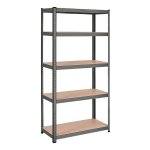 Opbergrek, Stellingkast, Zwaar Rek, Kelderrek, 180 X 90 X 40 Cm, Draagvermogen Tot 875 Kg, 5 Verstelbare Planken, Metalen Rek, İnsteekrek, Werkplaatsrek, Grijs