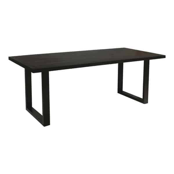 Eetkamertafel- Exotisch Hout Magnolia- 180X90Cm- Zwart