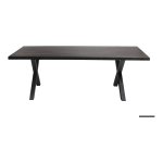 Eetkamertafel- Exotisch Hout Magnolia- 200X100Cm- Zwart