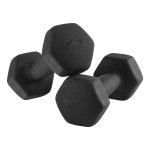 dumbbell set, gym, hexagon, krachttraining voor dames, matte afwerking, met dumbbell stand, neopreen coating, SYL60BK, thuis
