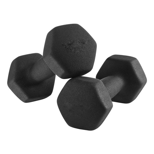 dumbbell set, gym, hexagon, krachttraining voor dames, matte afwerking, met dumbbell stand, neopreen coating, SYL60BK, thuis