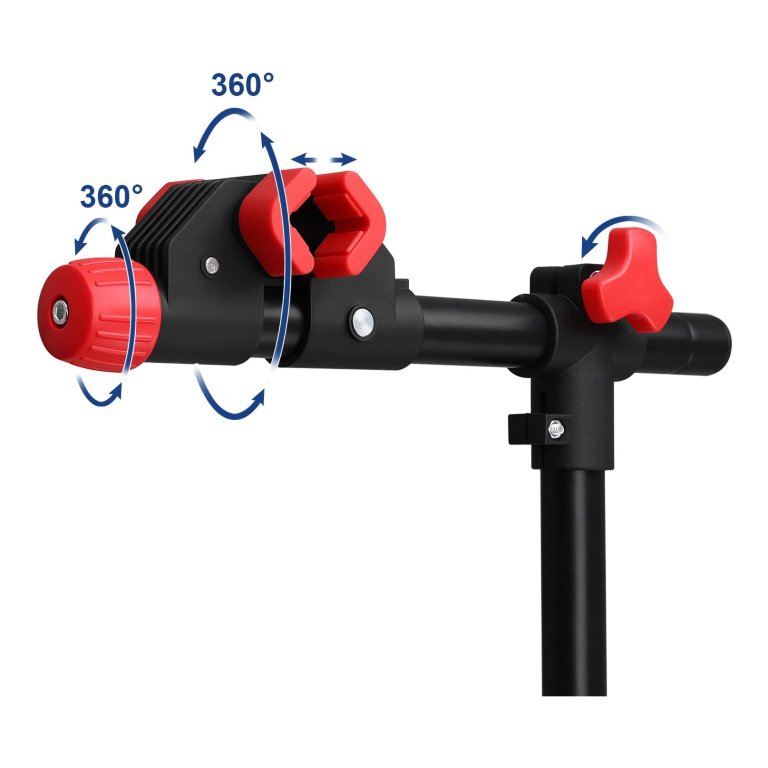Yaheetech Fietsmontagestandaard, montagestandaard, reparatiestandaard met magnetische gereedschapsschaal, in hoogte verstelbaar, 108,5 - 188,5 cm, draaibaar tot 360 ° tot 30 kg belastbaar