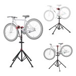 KESSER® Fietsmontage- en reparatiestatief, professioneel fietsstatief, robuust fietsreparatiestatief tot 30 kg, inclusief gereedschapshouder met magneetvak, draaibaar, voor mountainbikes, rood