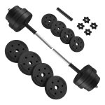 Halterset,Verstelbare Kunststof Dumbbell Set, Met Aansluitende Stalen Buis, Halters, Dumbbell Set, 20 Kg/30 Kg, Workout Fitness Training, 1 Paar