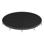 Afdekking Voor Trampoline, Afdekzeil, Met Waterafvoergaten, Weerbestendig Zeil, Bescherming Tegen Zon, Bladeren, Sneeuw En Vuil, Elastische Banden En Haken, Zwart
