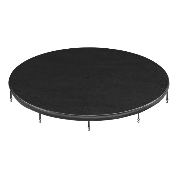Afdekking Voor Trampoline, Afdekzeil, Met Waterafvoergaten, Weerbestendig Zeil, Bescherming Tegen Zon, Bladeren, Sneeuw En Vuil, Elastische Banden En Haken, Zwart