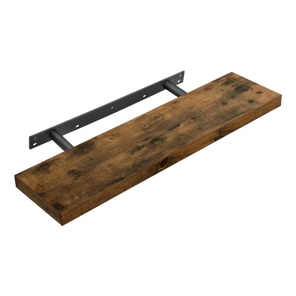 Wandplank – Zwevende Plank voor Boeken en Decoratie – 80 x 20 cm – Vintage Bruin