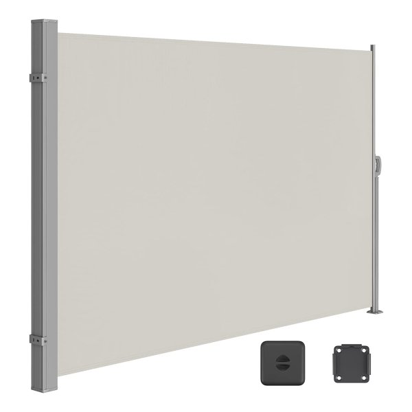 Zijluifel, Uittrekbaar, İnkijkbescherming, Zonwering, Ondoorzichtig, Zijrolgordijn, Voor Balkon, Terras En Tuin, Beige