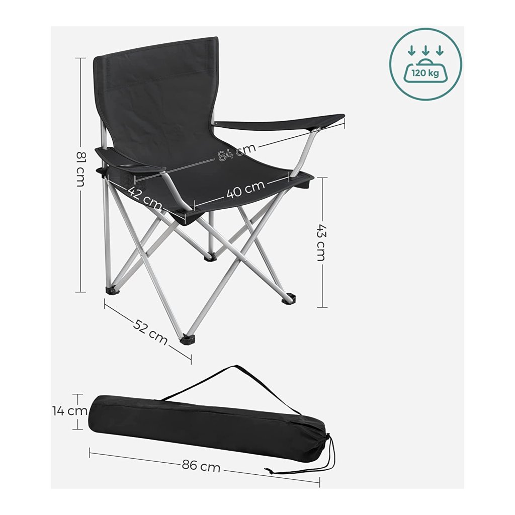 vidaXL Campingstühle 2 Stk. mit Tasche Klappbar Blattmuster