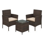 Polyrotan Tuinmeubelsets Voor Balkon, Terras En Achtertuin - Bruin En Taupe Serre Pe Rieten Meubels