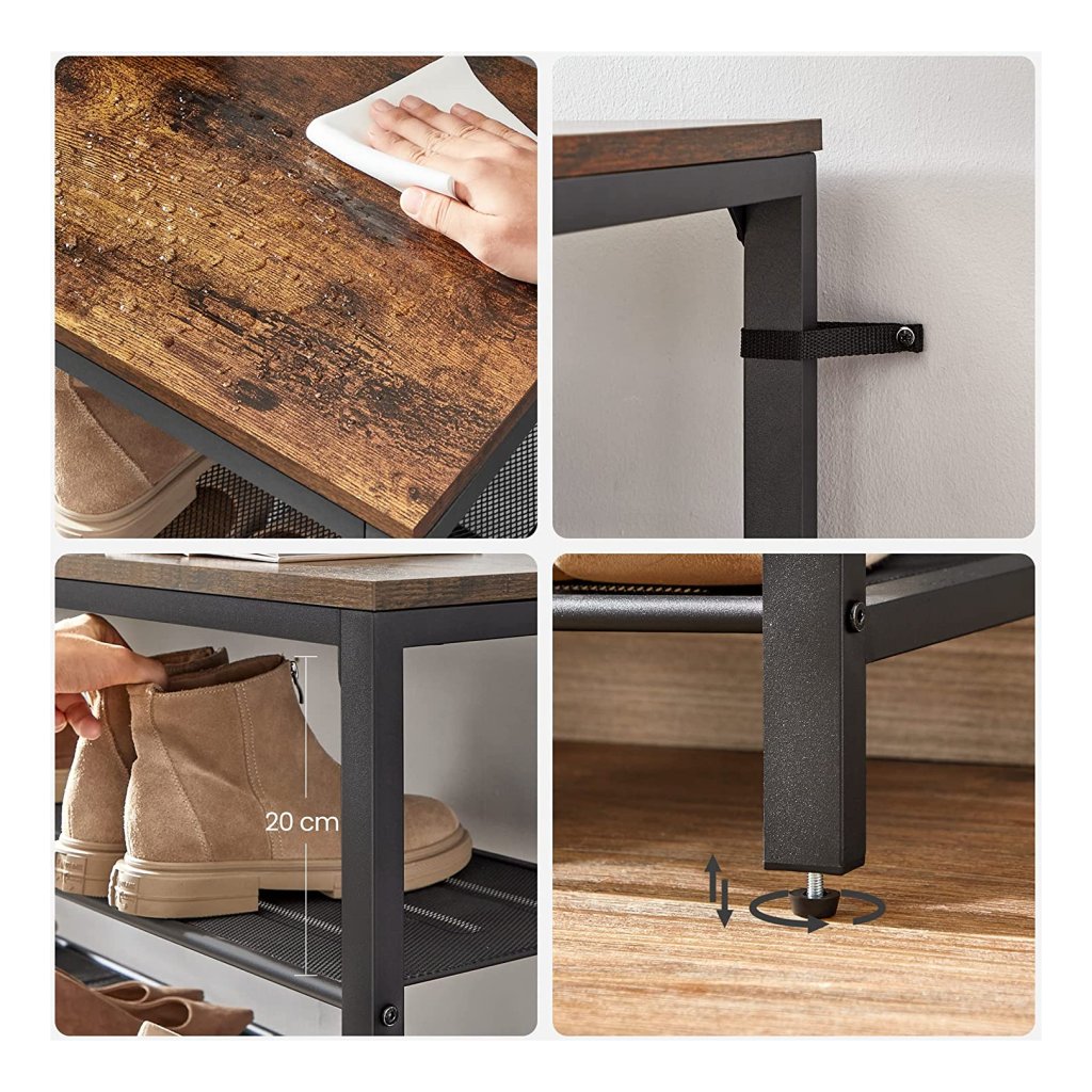 Kitsanery Bamboe schoenenrek, ruimtebesparend, schoenenstandaard met 3 niveaus, schoenenrek voor hal, woonkamer, slaapkamer (natuurlijk, 3 niveaus (68,3 x 46,5 cm