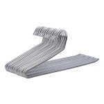 20 Stuks Broekhangers Van Metaal, Kleerhangers Met Open Uiteinde En Antislip Coating, Ruimtebesparend, 38 Cm Breed, Grijs