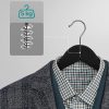 SONGMICS Set of 50 Plastic Hangers, Coat Hangers with U-Shaped Opening, Non-Slip, Space-Saving, 0.5 cm Thick, 41.5 cm Long, 360° Swivel Hook, Light and Dark Grey CRP41G-50