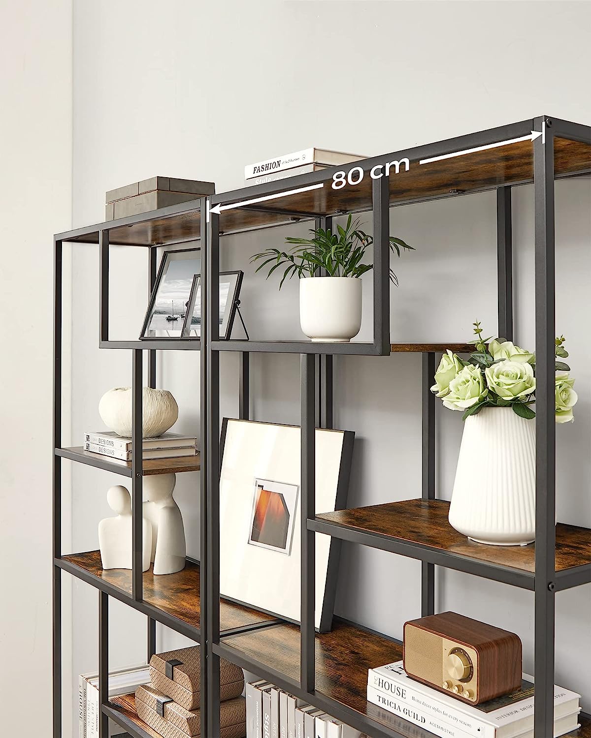 Hoekkast met 6 planken, Multifunctionele kast (1626 mm hoog) met USB-poorten en stopcontacten en verstelbare planken, Keukenkast voor Woonkamer Wasruimte | NL