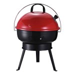 Barbecueketel - Draagbaar - Metaal - Zwart & Rood