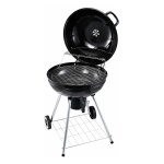 Houtskoolbarbecuekar - Robuust - Rond - Zwart