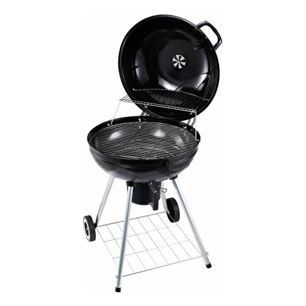 Houtskoolbarbecuekar - Robuust - Rond - Zwart