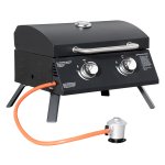 Gasbarbecue - Draagbaar - 2 branders - Zwart